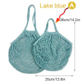 Pikkukuva 1 / 5: Mesh päivittäistavarakassit puuvillaverkkokangaskassi F Lake blue A