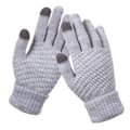 Kvinnor Vinter Touch Handskar Varm Stretch Knit Vantar Full Fine Gray onesize