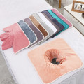 Miniatyrbilde 6 av 8: 35*35cm Beauty SPA Massasjebord Planking Ansiktshåndkle med hull Dark gray one size