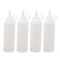 Miniatyrbilde 5 av 5: 4 STK Squirt Condiment Flasker Salat Saus Dispenser Ketchup Cr White one size