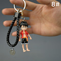 Miniatyrbilde 1 av 5: Action One Piece nøkkelring 3D PVC Luffy Zoro Sanji figurmodell Multicolor 8#