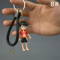 Miniatyrbillede 1 af 5: Action One Piece nøglering 3D PVC Luffy Zoro Sanji figurmodel Multicolor 8#