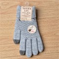 Miniatyrbilde 7 av 8: Kvinner Vinter Touch hansker Varm Stretch Strikke votter Full Fine Red onesize