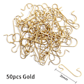 Miniatyrbilde 1 av 5: 50stk julepynt Metall S-formede krokholdere jul Gold 30mm