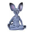 Miniatyrbilde 1 av 5: Cat Meditate Collectible Figurines Miniatyr Håndlaget Dekor Ani Gray one size