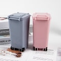 Miniatyrbild 5 av 5: Mini Desktop papperskorg Plastsoptunnor med lock Hushållskl Blue One Size