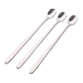Miniatyrbillede 1 af 5: 3 Stk Langt Håndtag Firkantet Hoved Kaffeske Rustfrit Stål Farve Silver 3Pcs