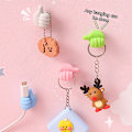 Miniatyrbillede 5 af 5: 5 Stk Creative Thumbs Up Shape Interessant USB-kabler Rack Wall blue one size