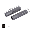 Pikkukuva 1 / 6: Bittiadapteri Mikroterät 6,35 mm 1/4\" Adapteri 4 mm Kuusiokoloavaimeen one size