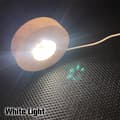 Trä LED-ljusdisplay Bas Kristallglas Resin Art Ornament White Light one size