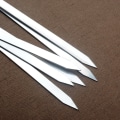 Miniatyrbillede 5 af 6: 6 Stk Rustfrit Stål BBQ Flade Spids Udendørs Grill Langt Håndl Brown 6Pcs