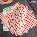 100 st Smörpapper Fodral Smörgåspapper 7 Färger Mixed 100pcs