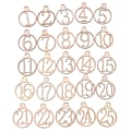 Miniatyrbild 4 av 5: 25st 1-25 Antal Trä Julkalender Taggar Presentkartong Wrappi Wood color 25pcs