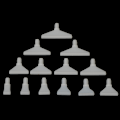 Miniatyrbillede 3 af 5: 13 stk Erstatningspennehoveder til 5D diamantmaling Cross Stitc White one size