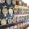 Miniatyrbilde 4 av 8: Tre-Amerika US-flagg Utfordringsmynt Display Militære Mynter A2