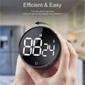 Magnetisk LED Digital LCD-skärm Kök Träning Väckarklocka Svart black 7.5*2.5cm