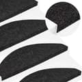 Selvklæbende trappemåtter 10 stk. 56x17x3 cm sort Svart black