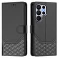Samsung Galaxy S26 Ultra Cover Præget Honeycomb RFID Beskyttelse - Sort