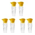 6X Citron Mini Squeezer, Citronpress med Skruvkork, Manuell Citronpress i Plast, Citronpress, Kompakt Juicer Yellow