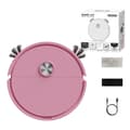 Rechargeable Mini Robot Vacuum Cleaner with Mop, Compact Floor Cleaning Machine Pink Pink