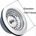 Miniatyrbilde 2 av 5: 110 mm kjøkkenvask avfallsbeholder i rustfritt stål og PVC-pluggfilter