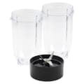 Ersättningskniv + 2 st 47 cl muggar för Magic Bullet Black  Transparent