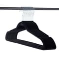 (45×0.6×24cm) Pakke med 10 fløjlsbøjler, sort