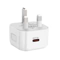 Miniatyrbilde 1 av 2: USB C Plugg, 25W USB C Strømadapter UK Plugg Hurtiglading USB-C Ladeplugg Type-C Veggplugg