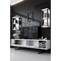 Miniatyrbillede 3 af 9: TV-enhed Chrome Line - Hvid, Sort