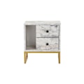 Miniatyrbillede 5 af 8: Natbord Glimmer - Fressia marmor, guld