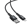Miniatyrbillede 6 af 9: MFI kabel til iPhone USB - Lightning 2.4A 1.8m sort