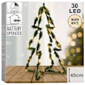 Pikkukuva 1 / 5: 3D joulukuusi 40 cm, 30 LED-valoa, vihreä väri