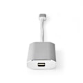 Pikkukuva 4 / 7: USB-C™ Sovitin | USB 3.2 Gen 1 | USB-C™ Uros | Mini DisplayPort Naaras | Power delivery | 0.20 m | Pyöreä | Kullattu | Nailon / Punottu | Hopea | Laat