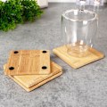 Miniatyrbillede 2 af 7: Fire skridsikre bambusskånere til kopper og glas