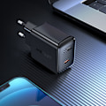 Miniatyrbild 4 av 6: GaN USB-C 30W PD QC 3.0 AFC FCP väggladdare svart