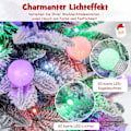 Miniatyrbillede 5 af 5: 100 cm kunstigt juletræ flokket grantræ med 80 flerfarvede LED-lys