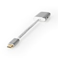 Pikkukuva 5 / 7: USB-C™ Sovitin | USB 3.2 Gen 1 | USB-C™ Uros | Mini DisplayPort Naaras | Power delivery | 0.20 m | Pyöreä | Kullattu | Nailon / Punottu | Hopea | Laat