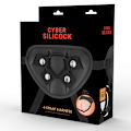Miniatyrbillede 6 af 9: Cyber ​​Silicock - Strap-On sele med 3 ringe fri