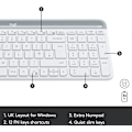 Pikkukuva 5 / 8: Logitech MK470 Slim - näppäimistö ja hiiri, valkoinen