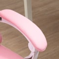 Miniatyrbillede 9 af 10: Kontorstol Skrivebordsstol Fodstøtte Liggende Funktion Hjul Højdejusterbar Kunstlæder Pink