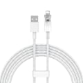 Pikkukuva 2 / 9: Punottu kaapeli iPhone Explorer -sarjan USB:lle - Lightning 2.4A 2m valkoinen
