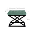 Miniatyrbillede 2 af 2: Puf Capraz - Sort, Grøn v2