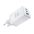 GaN Ultra 65W 2xUSB-C & 1xUSB-A snabbladdare - vit