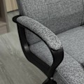 Miniatyrbillede 10 af 10: Kontorstol Computerstol Med Vippefunktion Nakkestøtte Ergonomisk Skrivebordsstol Drejelig Højdejusterbar Linned Touch 62X62X110-119 Cm
