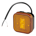 Miniatyrbillede 1 af 7: Sidemarkeringslygte 12/24V rav 65 x 65 mm LED