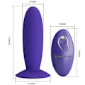 Pikkukuva 5 / 8: Pretty Love - Youth Plug Anal Vibrator -kaukosäädin violetti