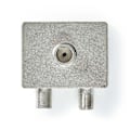 Pikkukuva 3 / 5: Satelliitti- ja antenni-sovitin | F naaras / IEC (Coax) Uros | IEC (Coax) Naaras | Niklattu | 75 Ohm | Suora | Metalli | Hopea / Metalli | 1 kpl | Laa