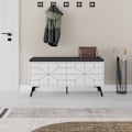 Pikkukuva 1 / 9: Kenkäkaappi Dune Bench - valkoinen
