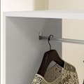 Pikkukuva 10 / 10: Pyörällinen vaatekaappi, siirrettävä vaatekaappi, 1 vaatetanko, 3 hyllyä, vaatekaappi, rullaava vaateteline eteiseen, makuuhuone, 80 x 40 x 128 cm, va