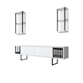 Miniatyrbillede 6 af 9: TV-enhed Chrome Line - Hvid, Sort